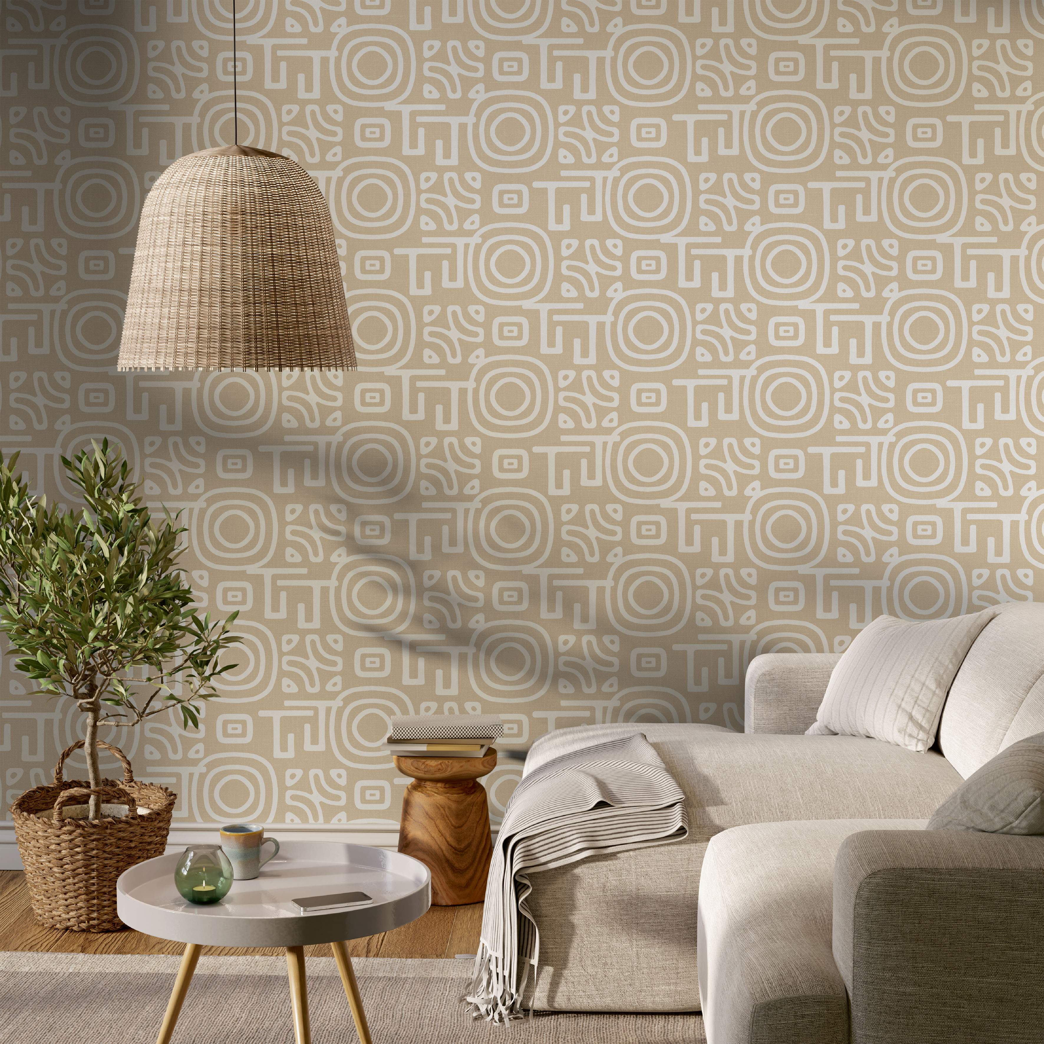 Обои Milassa Полинезия Самоа PLZ2 002/1 10,05×1 фото в интерьере